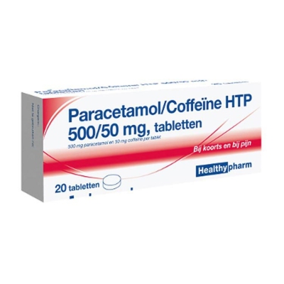 Foto van Healthypharm healthy paraceta coff 500/50 20tab via drogist