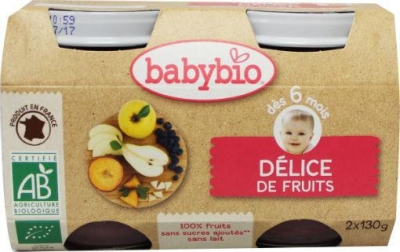 Foto van Babybio dessert fruitlekkernij 2x130g via drogist