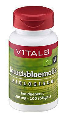 Foto van Vitals teunisbloemolie 500 mg bio 100sft via drogist