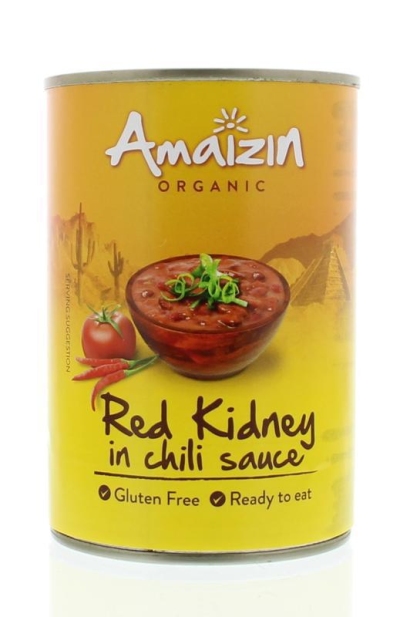 Foto van Amaizin rode kidneybonen chili 400g via drogist