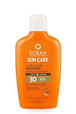 Foto van Ecran zonnebrand melk carrot spf30 200ml via drogist