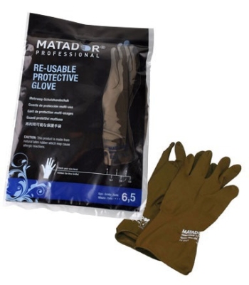 Matador latex handschoenen donker bruin maat 6.5 1 paar  drogist