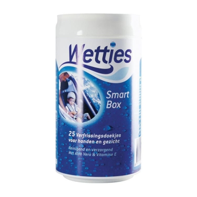 Foto van Wetties verfrissingdoekjes smart box 25st via drogist