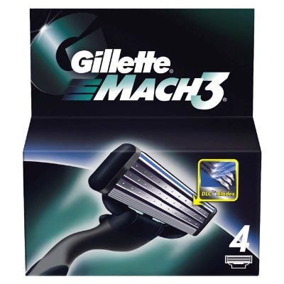 Foto van Gillette scheermesjes mach 3 4st via drogist