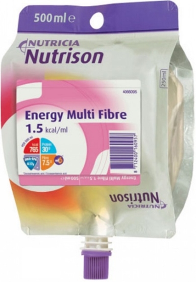 Foto van Nutricia sondevoeding nutrison energy multi fibre 8 x 8 x 500 ml via drogist