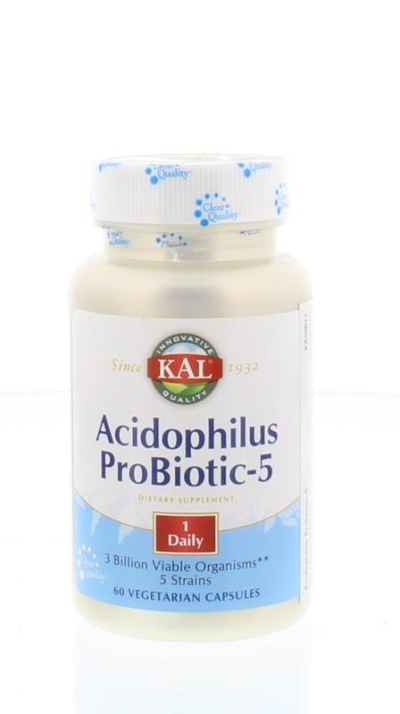 Foto van Kal acidophyllus probiotic 5 60cap via drogist