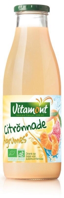 Foto van Vitamont limonade met citrusfruit 750ml via drogist