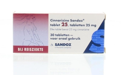Foto van Sandoz cinnarizine 25 mg 30st via drogist