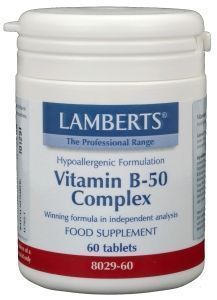 Foto van Lamberts vitamine b50 complex 60tab via drogist