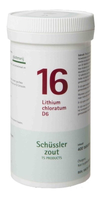Foto van Pfluger schussler celzout 16 litium chloratum d6 400tab via drogist