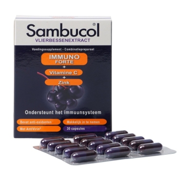 Foto van Sambucol capsules 30cap via drogist