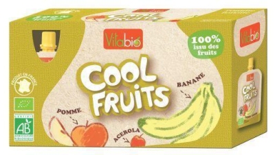 Foto van Vitabio coolfruit appel banaan 90 gram 12x90g via drogist
