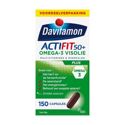 Davitamon actifit 50 plus omega visolie 150cp  drogist
