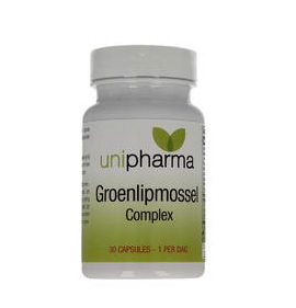 Foto van Unipharma groenlipmossel complex 30cp via drogist