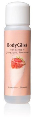Foto van Bodygliss glijmiddel / massagelotion champagne/strawberry 100ml via drogist