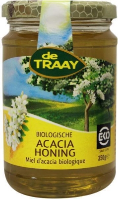 Foto van Traay acacia honing bio 350g via drogist