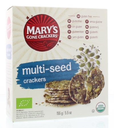 Foto van Mary's gone crackers multi-seed 155g via drogist