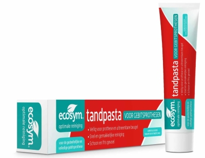 Foto van Ecosym tandpasta voor gebitsprothesen 75ml via drogist