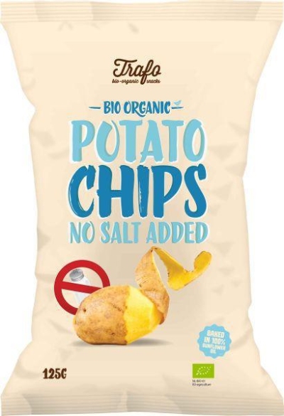 Foto van Trafo chips zonder zout 125g via drogist