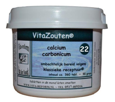 Foto van Vita reform van der snoek calcium carbonicum vitazout nr. 22 360tab via drogist