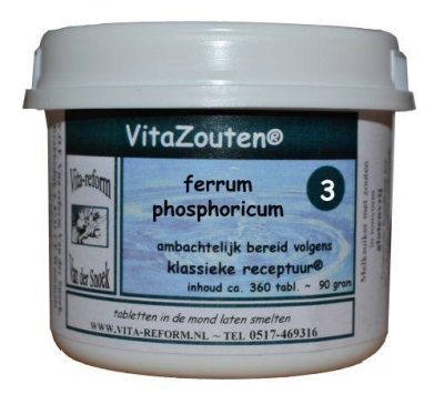 Foto van Vita reform van der snoek ferrum phosphoricum celzout 3/12 360tab via drogist