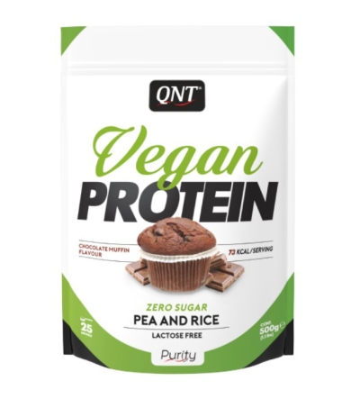 Foto van Qnt vegan protein choco muffin 500gr via drogist