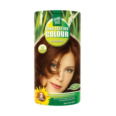 Foto van Hennaplus long lasting colour 5.5 mahogany 100ml via drogist