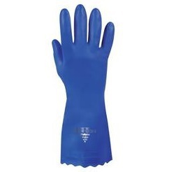 Foto van Pura handschoen latexvrij blauw 8/m 1paar via drogist