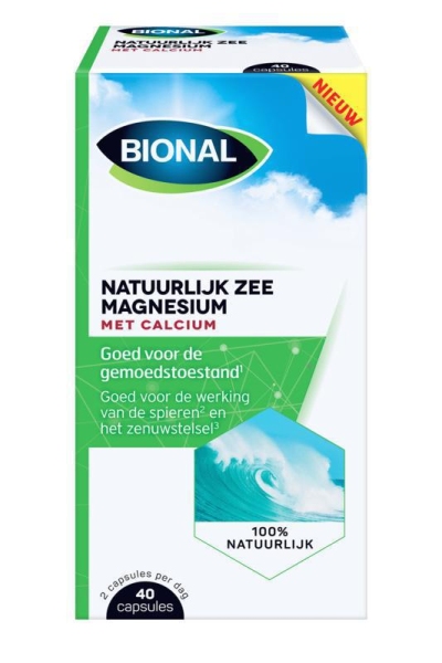 Foto van Bional natuurlijke zee magnesium met calcium capsules 40cp via drogist