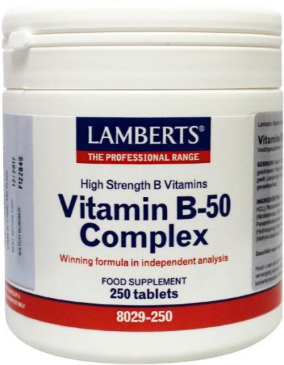 Foto van Lamberts vitamine b50 complex 250tab via drogist