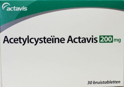 Foto van Actavis acetylcysteine 200 mg 30brt via drogist