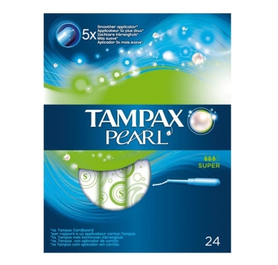 Foto van Tampax pearl super tampons met inbrenghuls 24st via drogist
