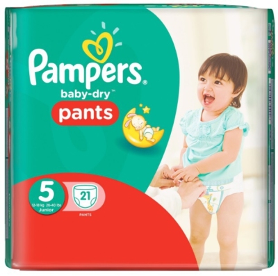 Foto van Pampers baby dry junior s5 pants 4 x 21st via drogist