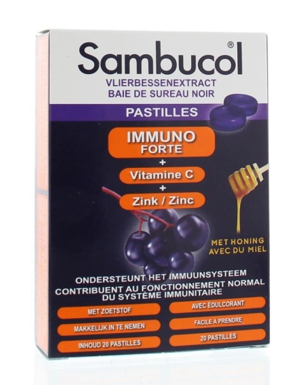 Foto van Sambucol pastilles 20st via drogist