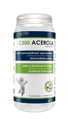 Foto van Nutrigenerics vitamine c 500 acerola 70tb via drogist