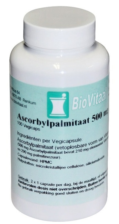 Biovitaal ascorbylpalmit 500 100cp  drogist