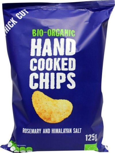 Foto van Trafo chips handcooked rozemarijn himalaya zout 125g via drogist