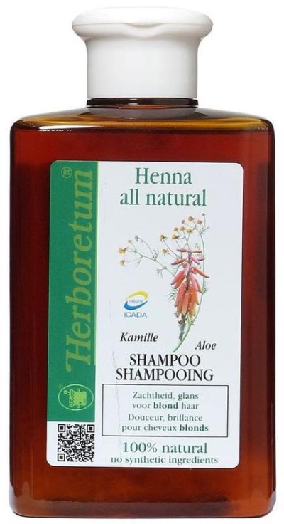 Foto van Herboretum henna all natural shampoo blond 300ml via drogist
