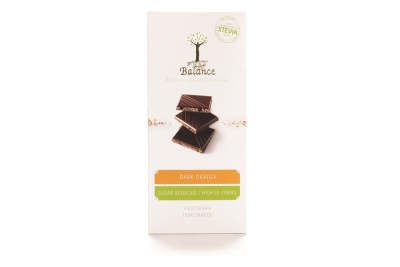 Foto van Balance chocolade tablet stevia puur sinaas 85g via drogist