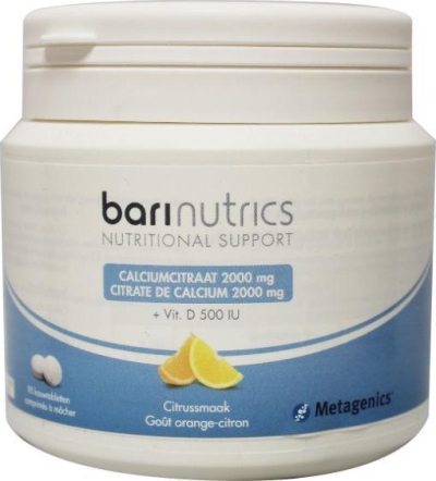 Metagenics barinutrics calciumcitraat citrus 90tab  drogist