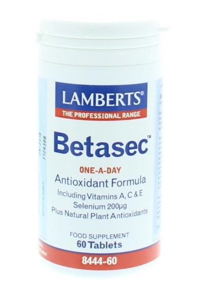 Foto van Lamberts betasec anti oxidant 60tab via drogist