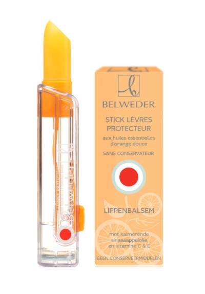 Foto van Belweder lippenbalsem met kalmerende sinaasappelolie 3.5g via drogist
