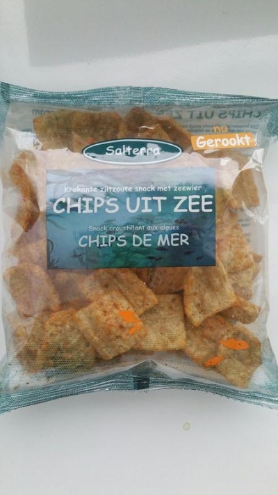 Foto van Sea tangle chips uit zee - gerookte paprika 75g via drogist