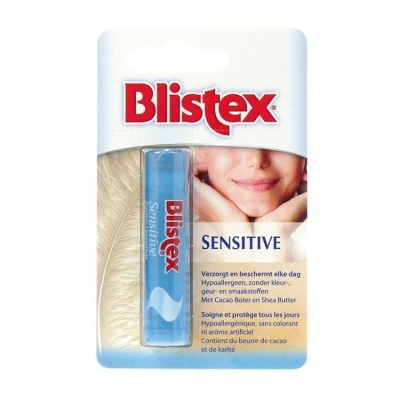 Foto van Blistex lip sensitive stick blister 425 gram via drogist