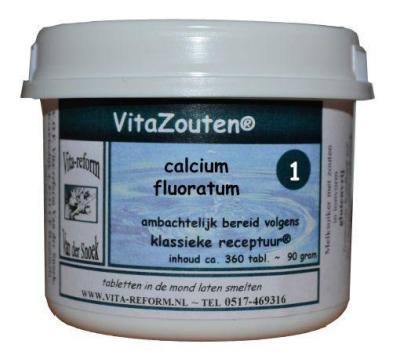 Foto van Vita reform van der snoek calcium fluoratum celzout 1/12 360tab via drogist