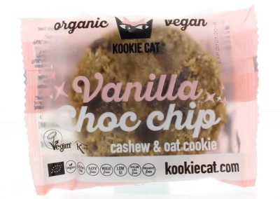 Foto van Kookie cat vanilla chocolate chip 12 x 50g via drogist