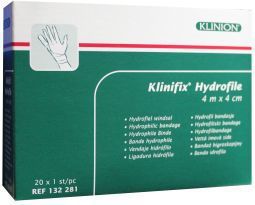 Foto van Klinion hydrofiel klinifix 4m x 4cm 20st via drogist
