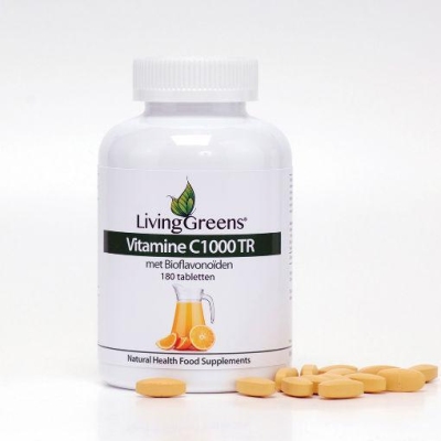 Foto van Livinggreens vitamine c 1000 mg tr 180tb via drogist