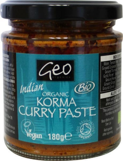 Foto van Geo organics curry paste korma 180g via drogist