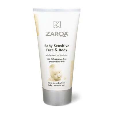 Foto van Zarqa baby bodylotion gezicht en lichaam sensitive 150ml via drogist